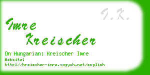 imre kreischer business card